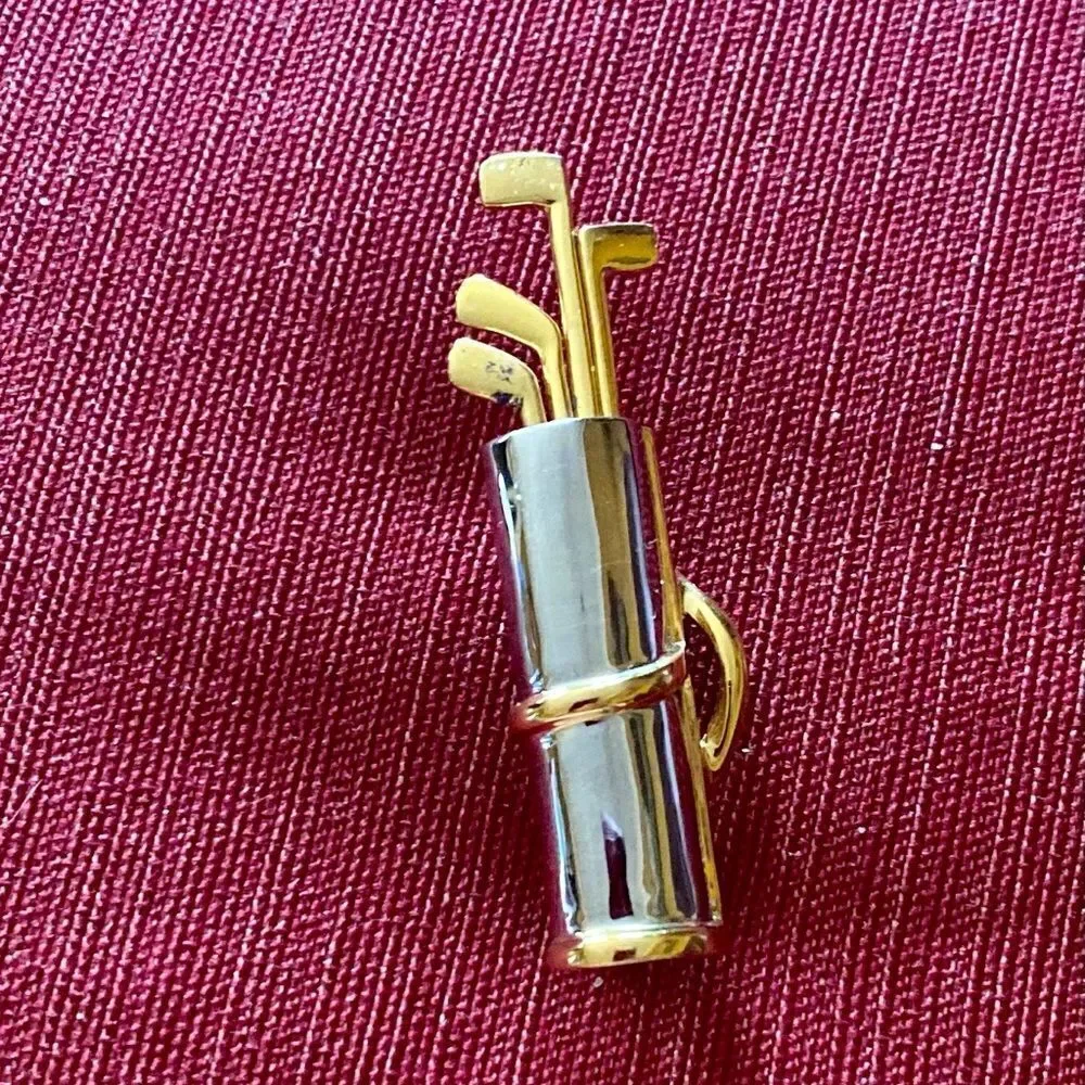𝅺VINTAGE golf bag & clubs brooch